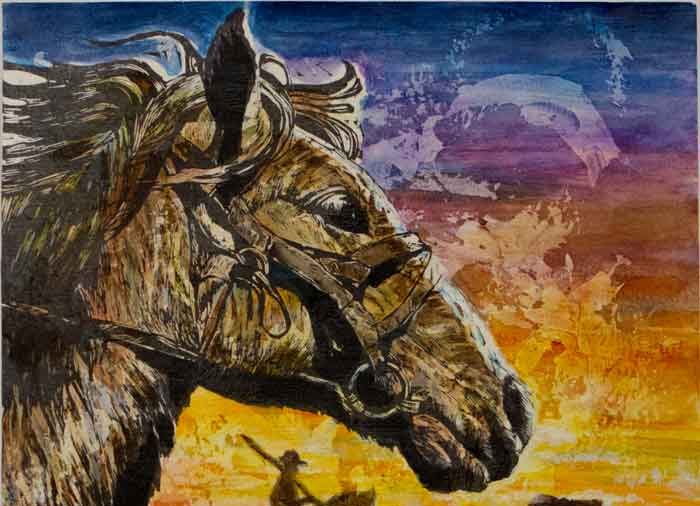 Western Horseman youth art contest winner, 13 to 18 age division