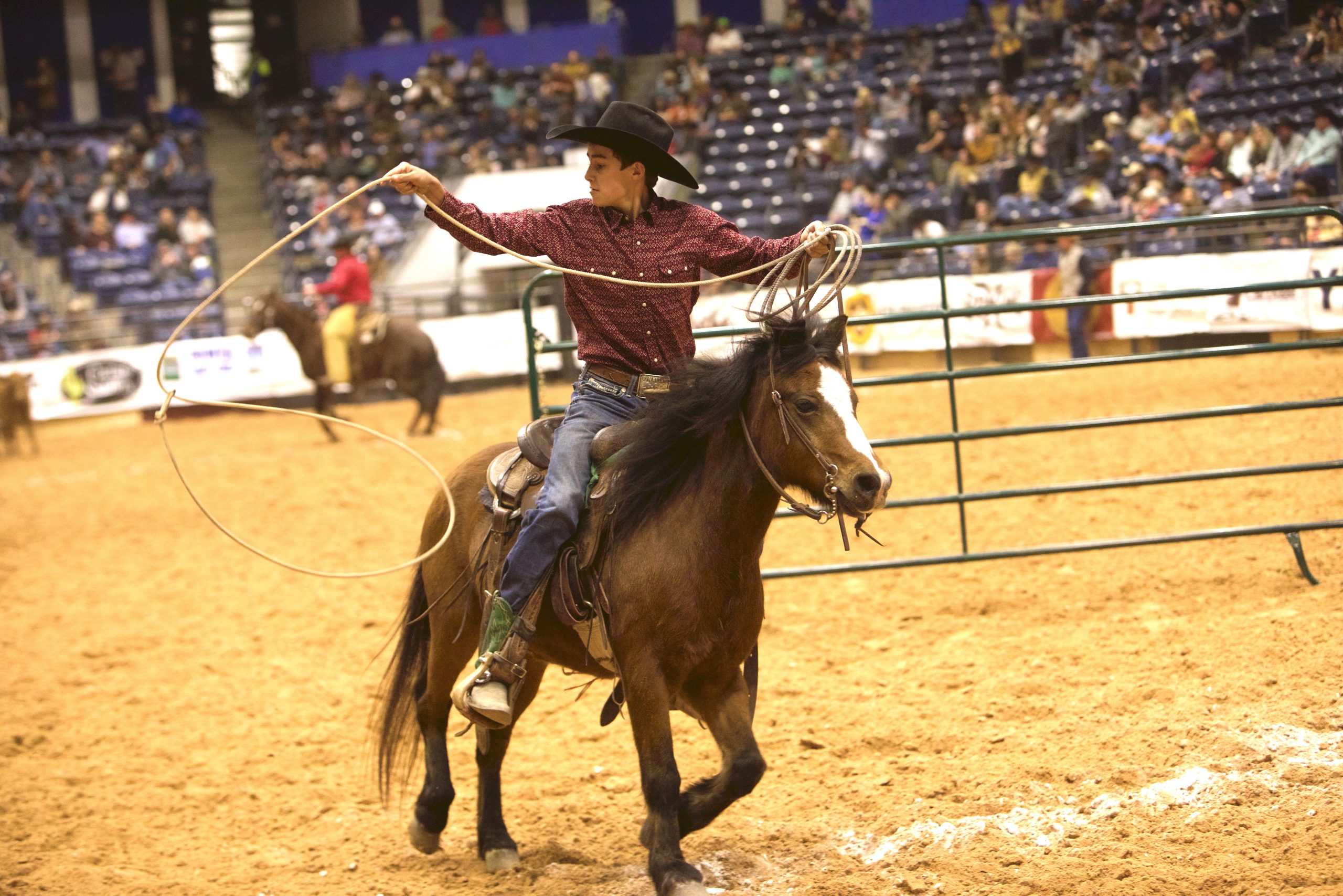 Blaine Roberts ropes off the pony Tugboat