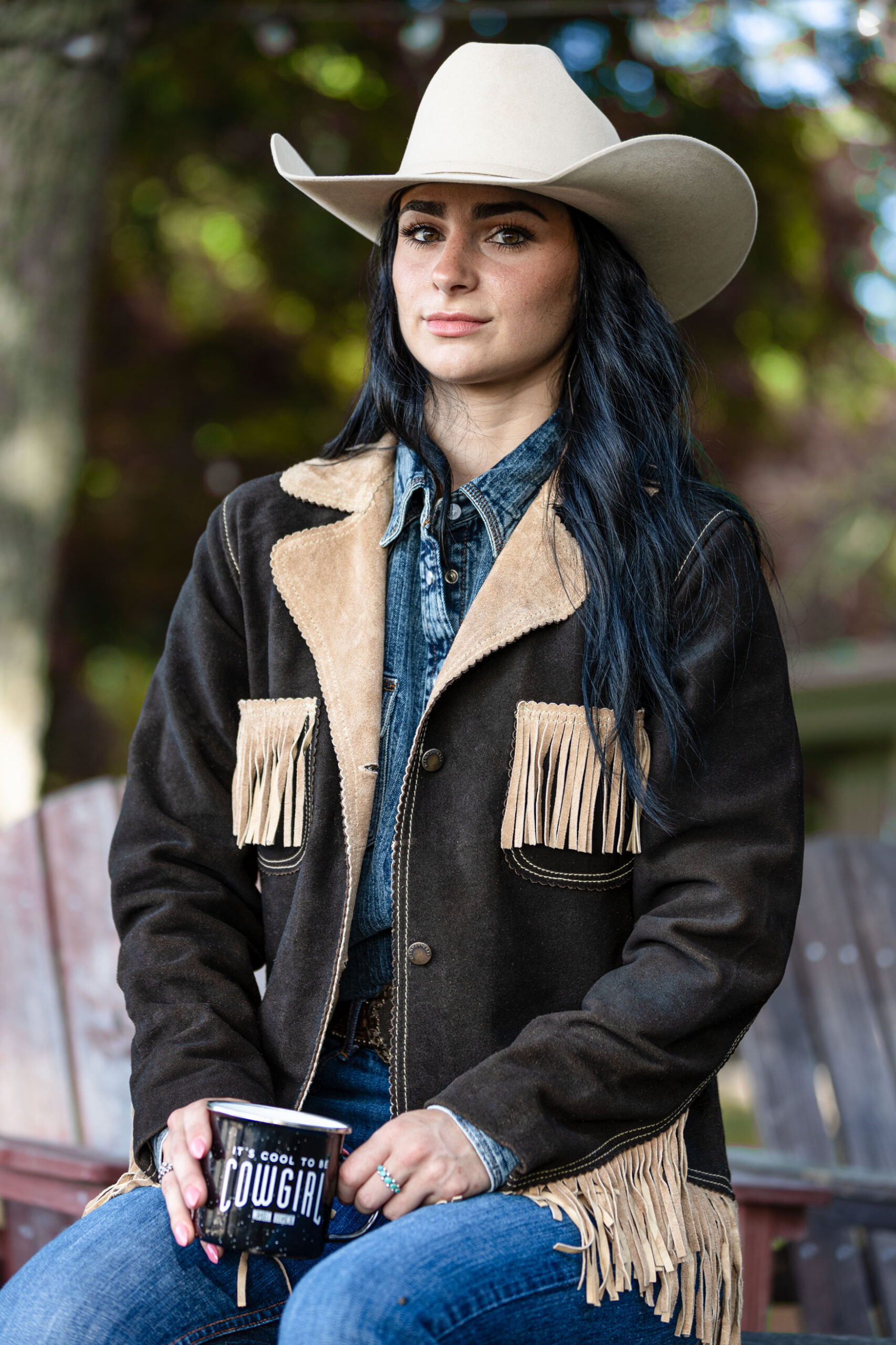 STS women's jacket with fringe