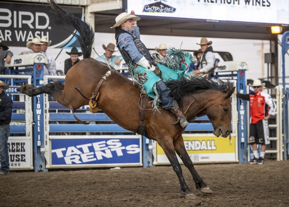 Pope competes at the Caldwell Night Rodeo in Caldwell, Idaho
