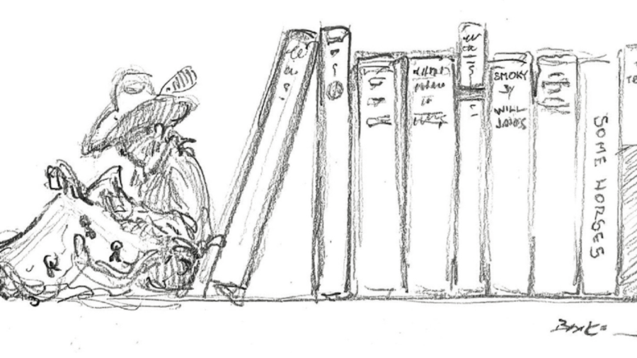 Teal Blake sketch for book recommendations