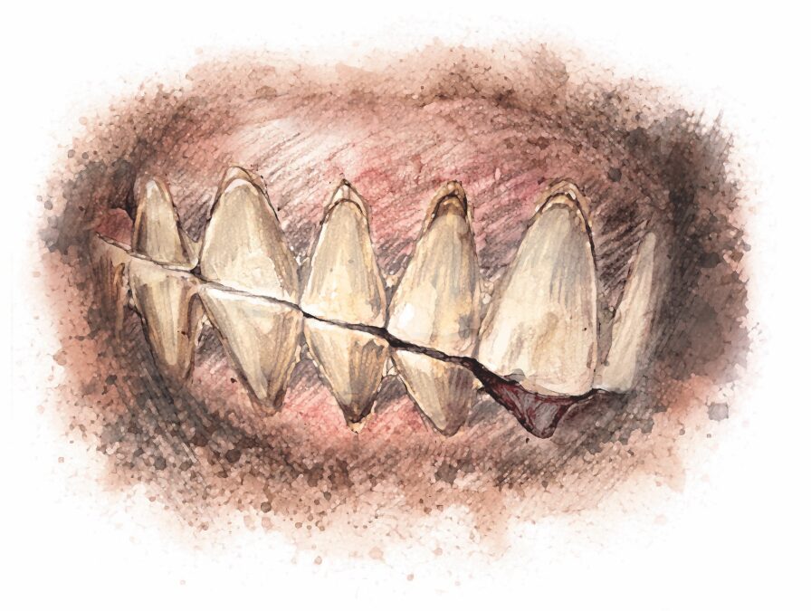 Incisor malocclusion that could make age estimation more difficult.