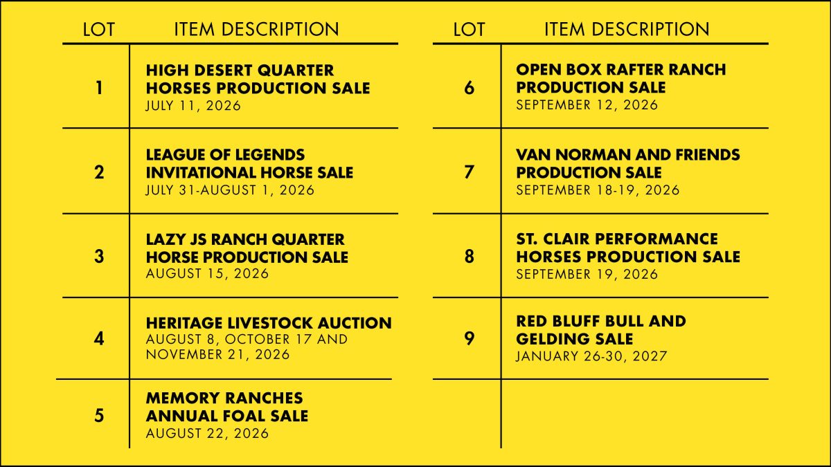 Horse Sale List