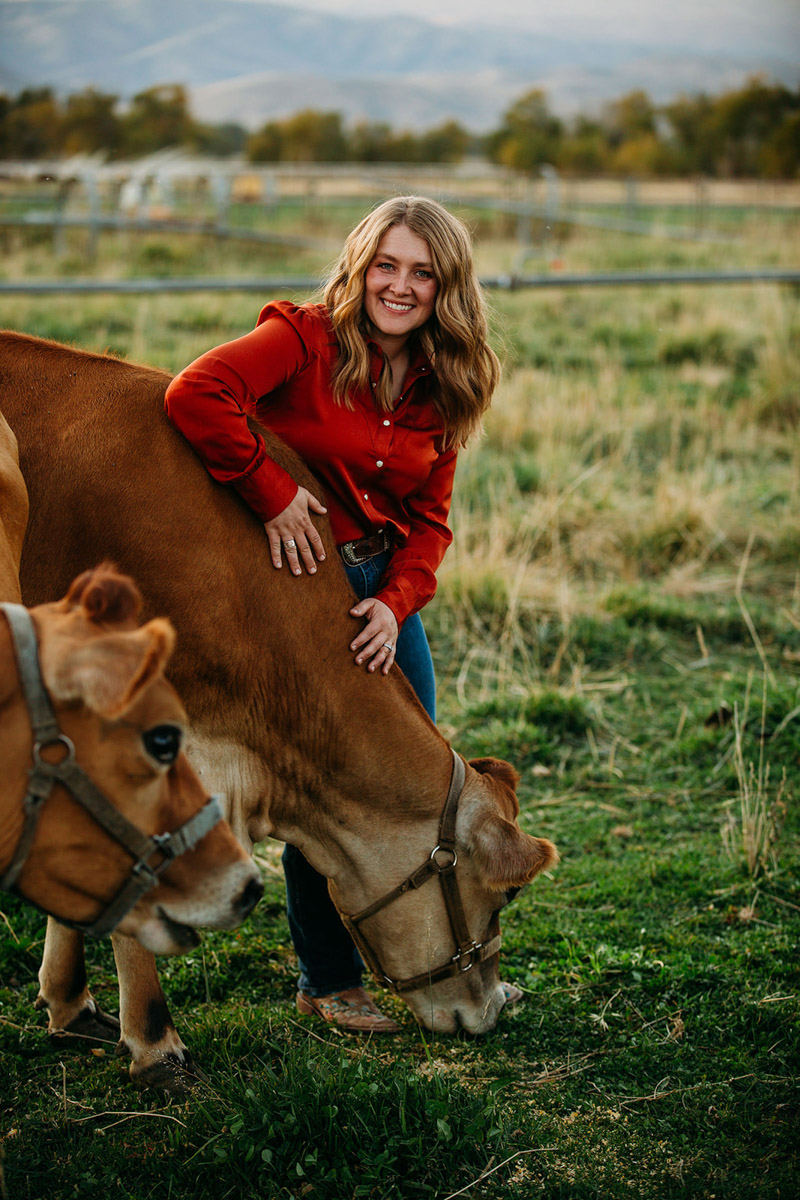 Image of Madison with Dairy Cows